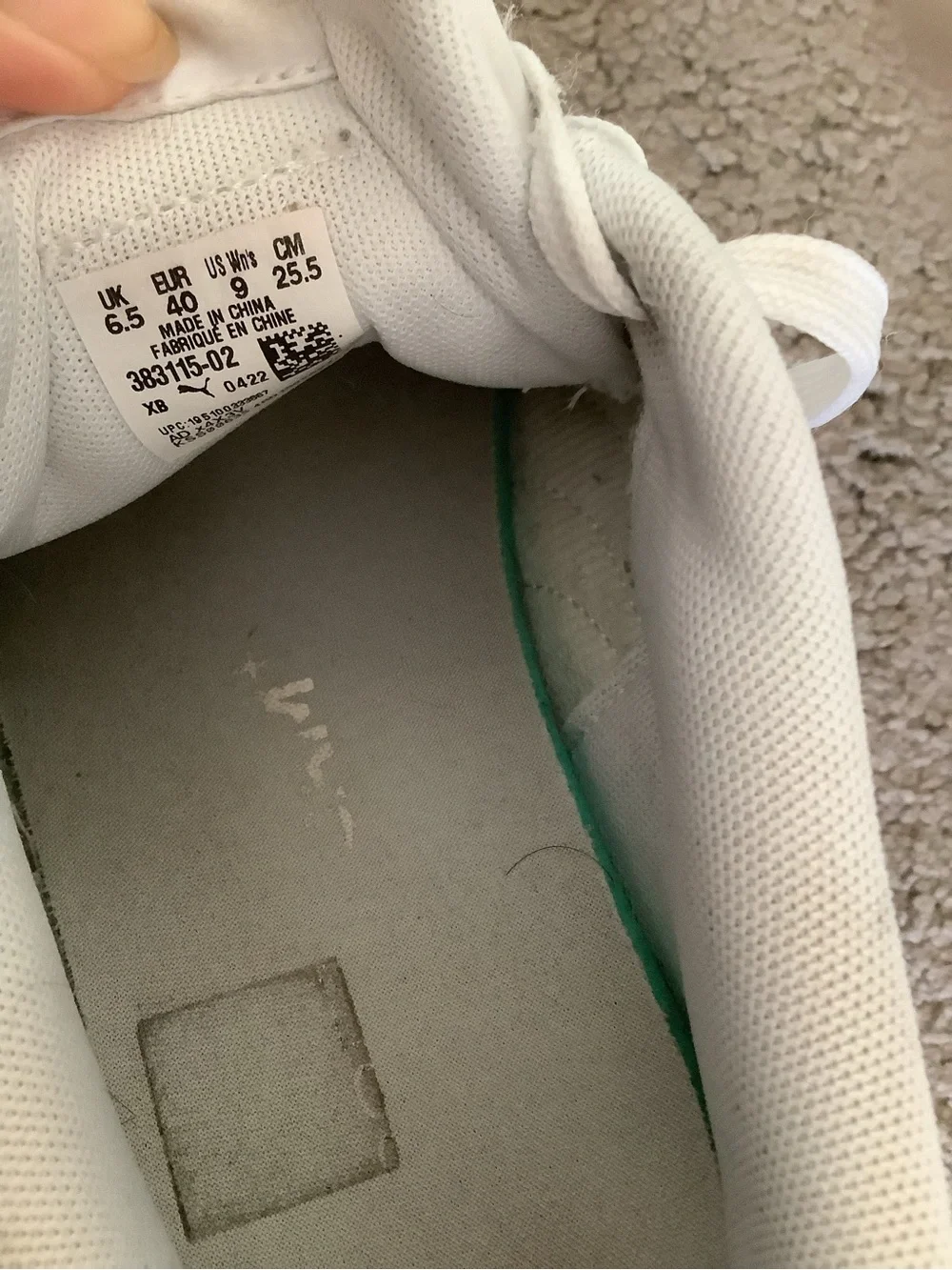 Puma White Sneakers size 9